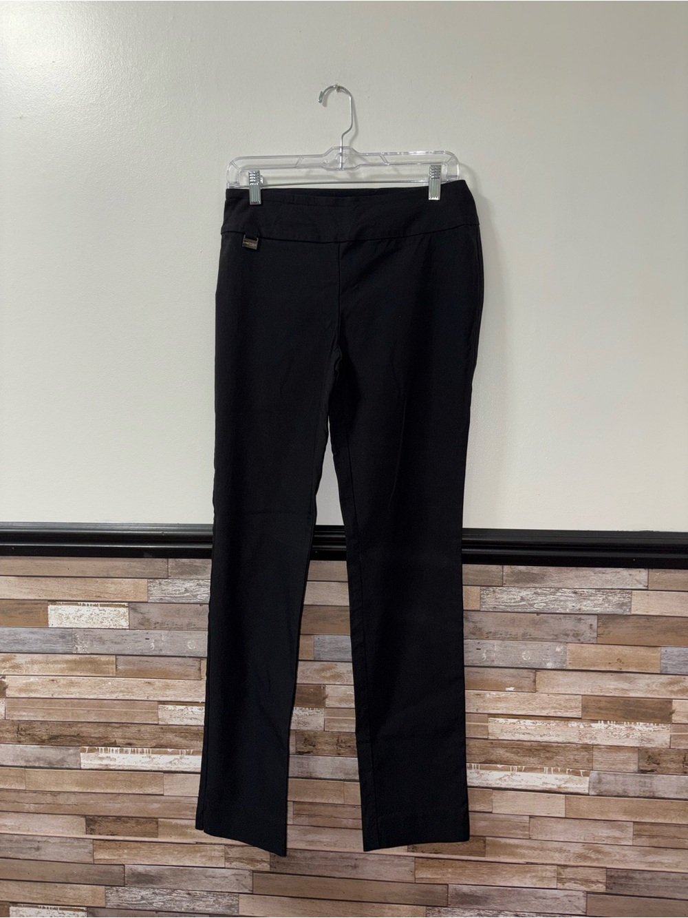 LISETTE Black Slim Ankle Trouser Pants With Stretch Fabric Size 6